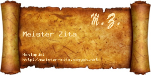 Meister Zita névjegykártya